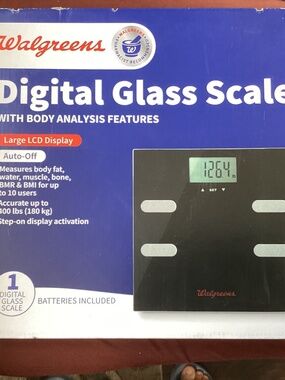 Walgreens digital glass scale NEW